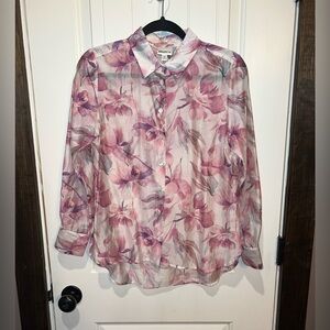 Bailey 44 Pink & Purple Floral Button-Down Blouse